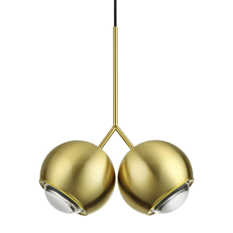 Подвесной светильник Ivor Pendant Double Gold Глянцевое золото Подвесной светильник Ivor Pendant Double Gold Глянцевое золото в Костроме | Loft Concept