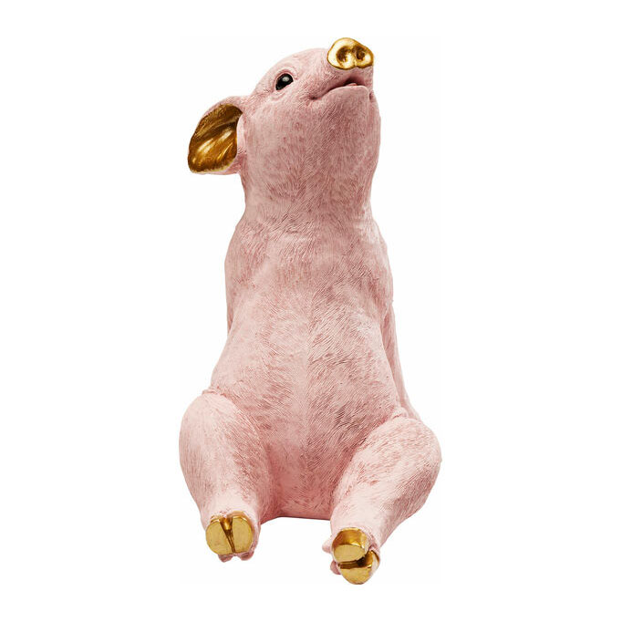 Статуэтка розовый поросенок Pink pig Розовый пастельный Золотой Статуэтка розовый поросенок Pink pig Розовый пастельный Золотой в Костроме | Loft Concept
