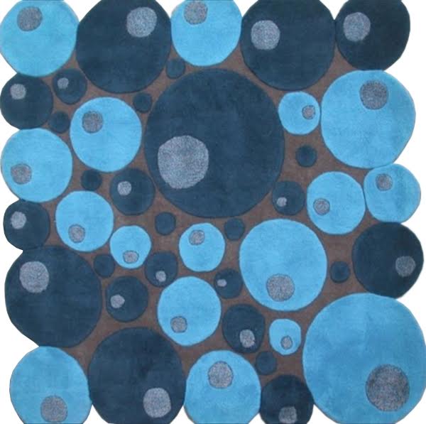 Ковер Шерсть Multicolor Explosion Tafting Blue Голубой пастельный Синий Серый Ковер Шерсть Multicolor Explosion Tafting Blue Голубой пастельный Синий Серый в Костроме | Loft Concept