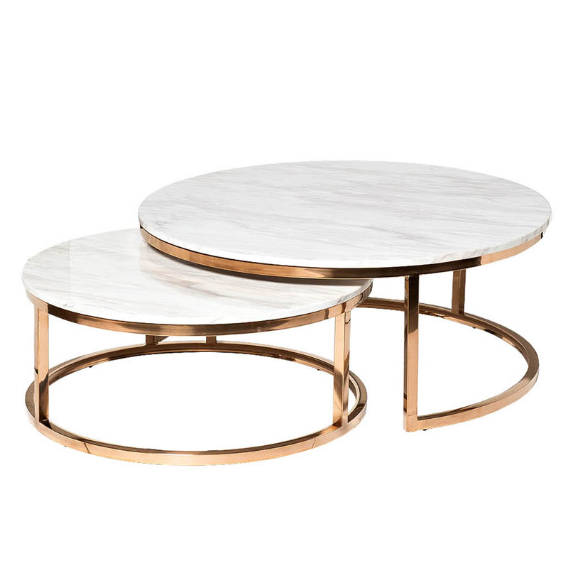 Комплект кофейных столов Hewdonald Coffee Table Глянцевое золото Комплект кофейных столов Hewdonald Coffee Table Глянцевое золото в Костроме | Loft Concept