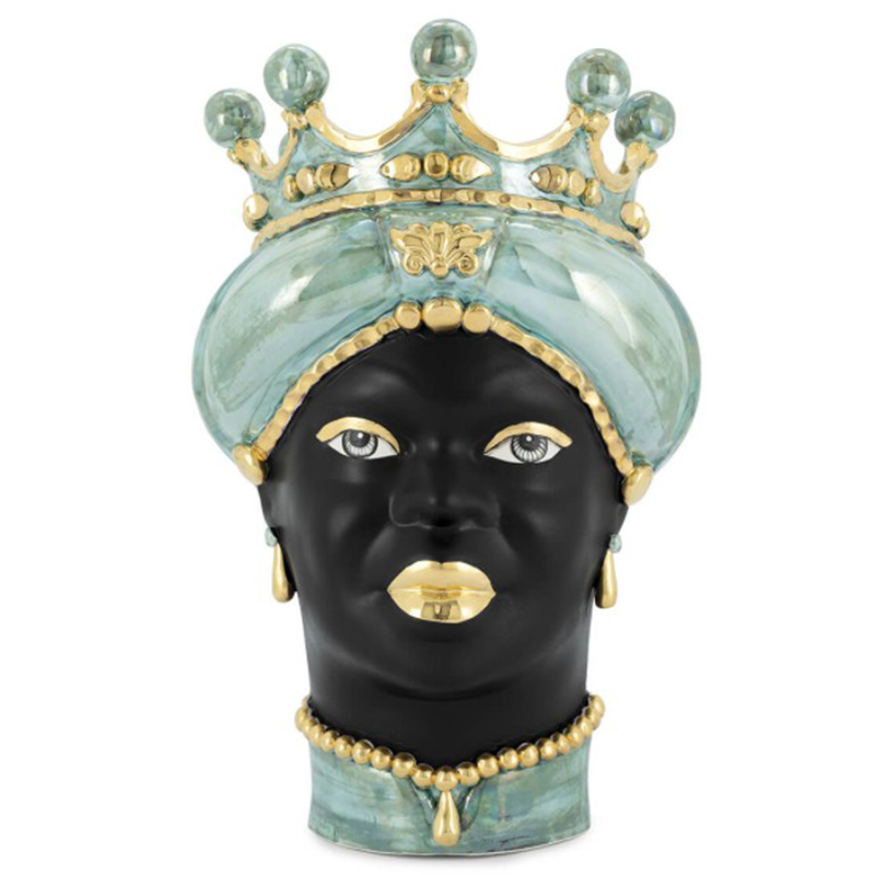 Ваза VASE MORO LADY MED. MOP green Черный Прозрачный зеленый Золотой Ваза VASE MORO LADY MED. MOP green Черный Прозрачный зеленый Золотой в Костроме | Loft Concept