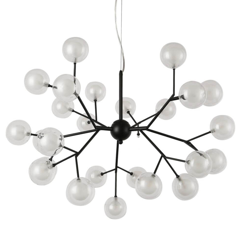 Люстра Berry Branch White Balls Черный Прозрачный Люстра Berry Branch White Balls Черный Прозрачный в Костроме | Loft Concept