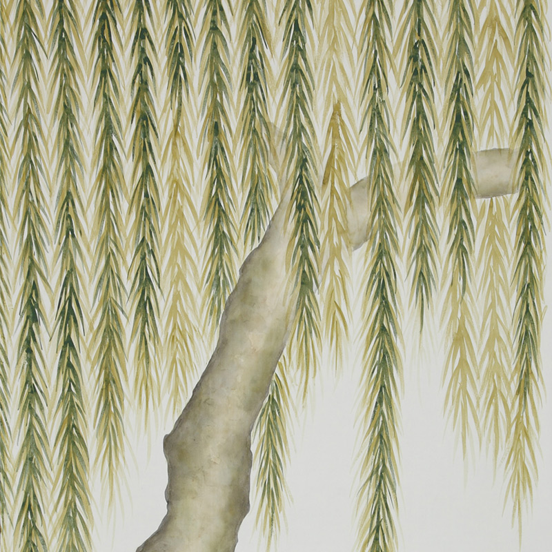 Обои ручная роспись Willow Original colourway on Bleached White dyed silk Обои ручная роспись Willow Original colourway on Bleached White dyed silk в Костроме | Loft Concept