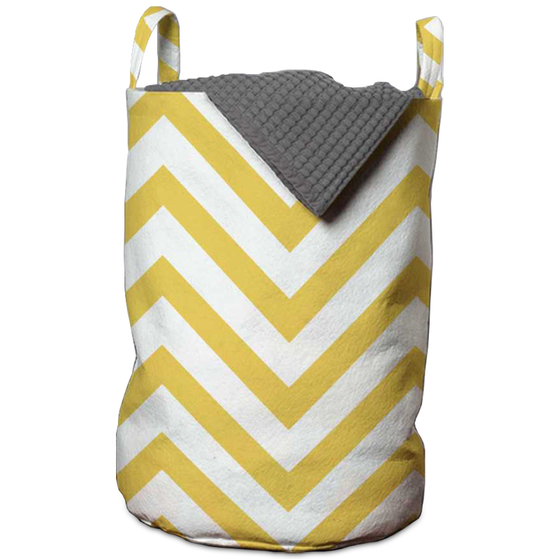 Корзина Mustard Chevron Basket Горчичный Белый Корзина Mustard Chevron Basket Горчичный Белый в Костроме | Loft Concept