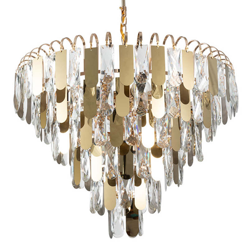 Люстра Beverly Chandelier 54 Золотой Прозрачный Люстра Beverly Chandelier 54 Золотой Прозрачный в Костроме | Loft Concept