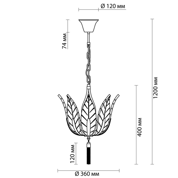 Люстра Glass Petals Chandelier 36 Люстра Glass Petals Chandelier 36 в Костроме