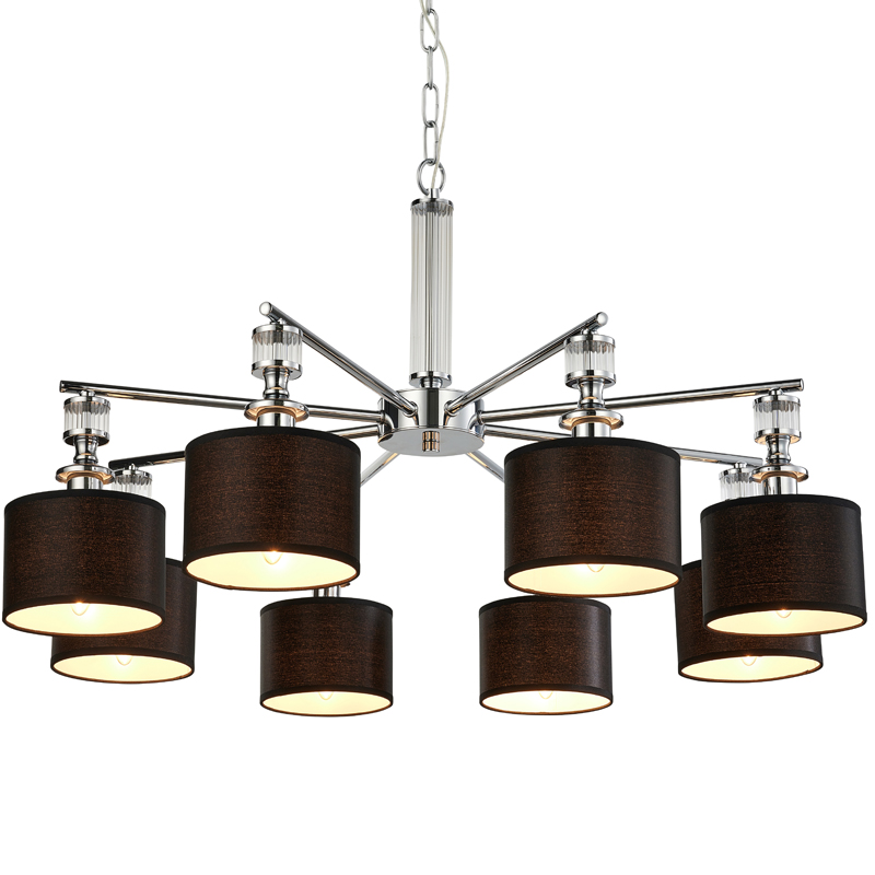 Люстра Isidora Chandelier Хром Серый Прозрачный Люстра Isidora Chandelier Хром Серый Прозрачный в Костроме | Loft Concept