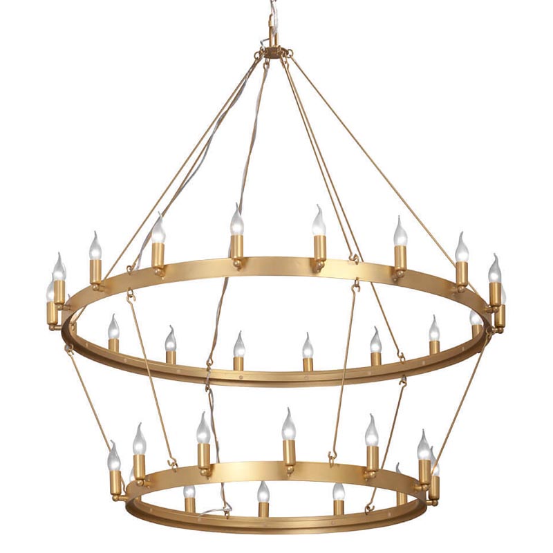 Люстра Camino Round Chandelier two tiers gold Золотой Люстра Camino Round Chandelier two tiers gold Золотой в Костроме | Loft Concept