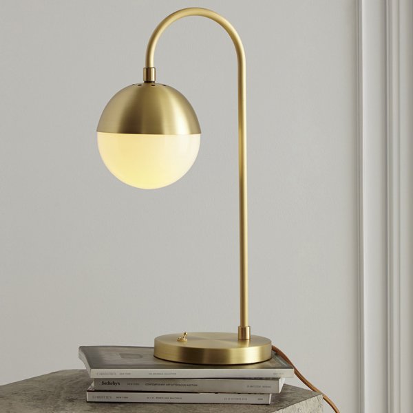 Настольная лампа Cedar Moss Table Lamp Латунь Белый Настольная лампа Cedar Moss Table Lamp Латунь Белый в Костроме | Loft Concept