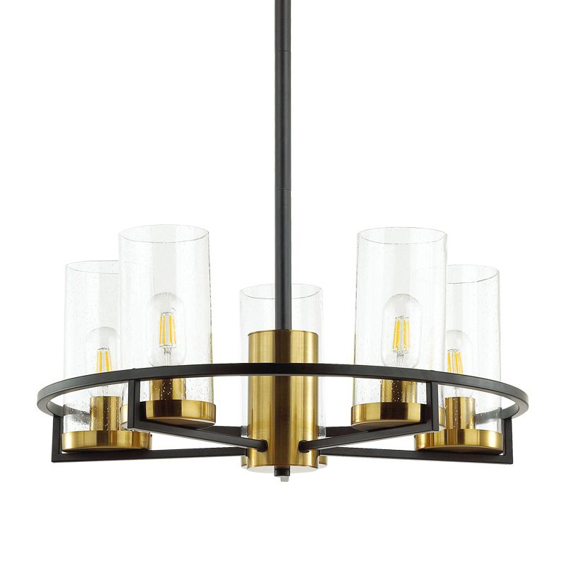 Люстра Goran chandelier 55 Черный Глянцевое золото Прозрачный Люстра Goran chandelier 55 Черный Глянцевое золото Прозрачный в Костроме | Loft Concept