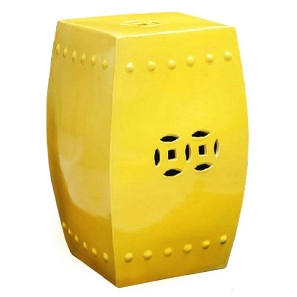 Желтый китайский табурет Octagon Prosperity Garden Stool Желтый Желтый китайский табурет Octagon Prosperity Garden Stool Желтый в Костроме | Loft Concept