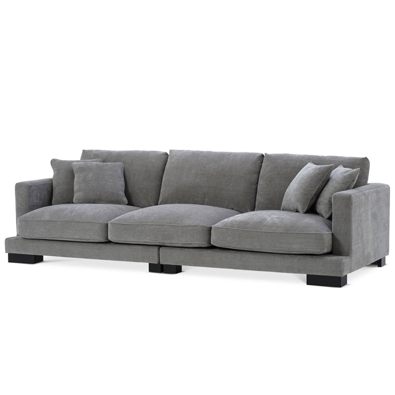 Диван Eichholtz Sofa Tuscany grey Серый Черный Диван Eichholtz Sofa Tuscany grey Серый Черный в Костроме | Loft Concept