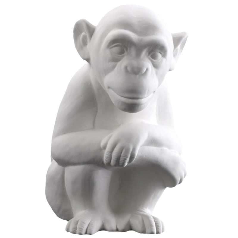 Статуэтка Abhika Monkey Bisc. White Белый Статуэтка Abhika Monkey Bisc. White Белый в Костроме | Loft Concept