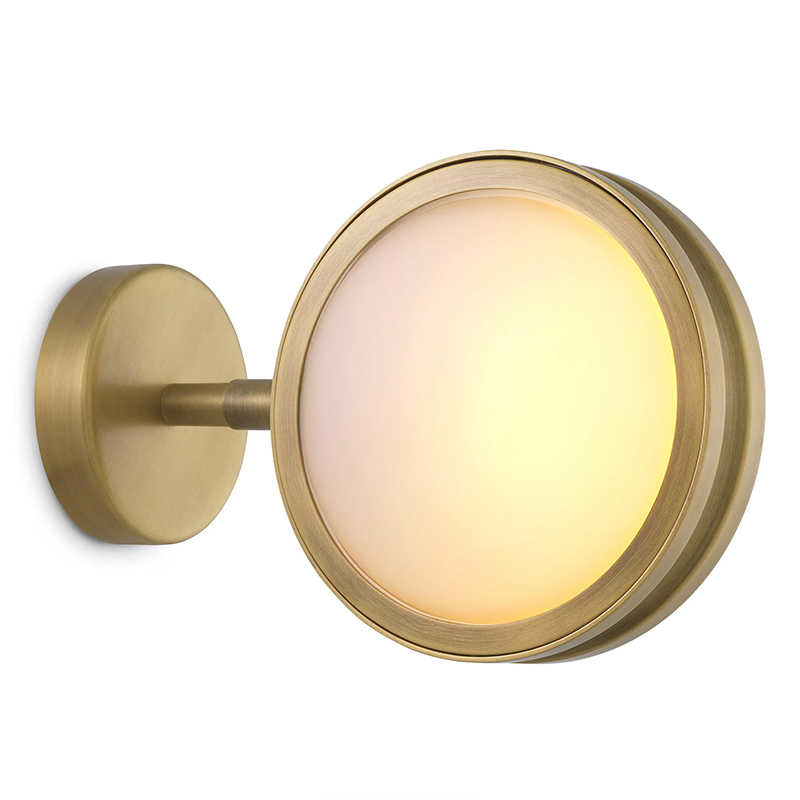 Бра Eichholtz Wall Lamp Blaize Латунь Белое матовое стекло Бра Eichholtz Wall Lamp Blaize Латунь Белое матовое стекло в Костроме | Loft Concept