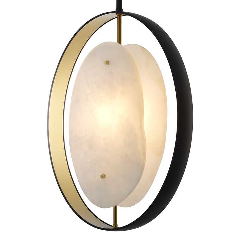 Подвесной светильник Eichholtz Chandelier Trissoni Черный Золотой Белый Подвесной светильник Eichholtz Chandelier Trissoni Черный Золотой Белый в Костроме | Loft Concept