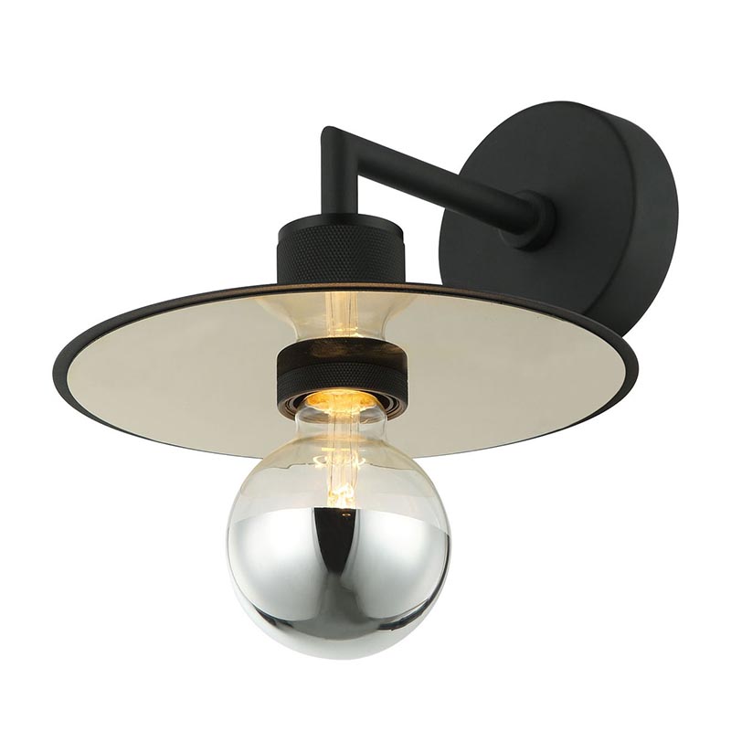 Бра Bruno Hat Black Wall Lamp Черный Золотой Бра Bruno Hat Black Wall Lamp Черный Золотой в Костроме | Loft Concept