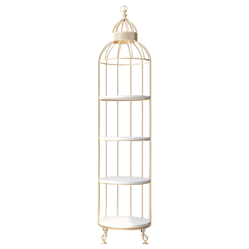 Стеллаж Cage Rack Circle gold Золотой Белый Стеллаж Cage Rack Circle gold Золотой Белый в Костроме | Loft Concept
