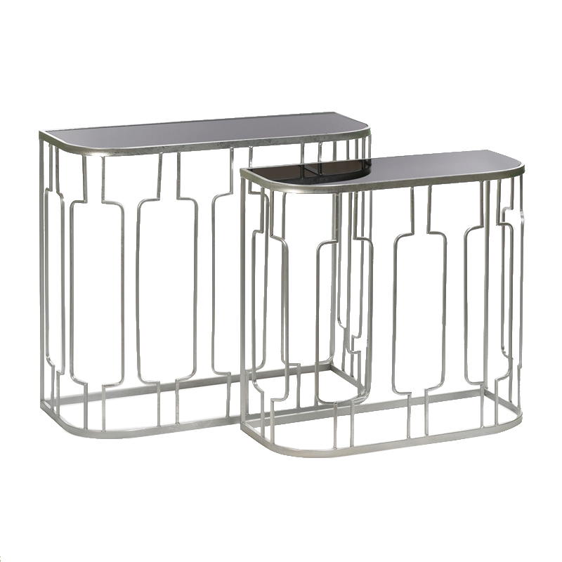 Консоль Frame Metallic Silver Серый Серебряный в Костроме | Loft Concept 
