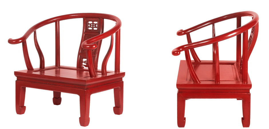 Кресло для медитации Chinese Armchair Red Кресло для медитации Chinese Armchair Red - Loft-Concept в Костроме