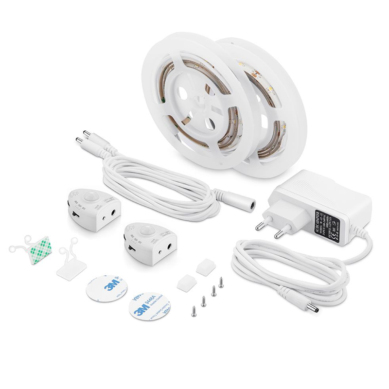 Комплект светодиодной ленты 2,4W/m 30LED/m 2835SMD теплый белый 2х1,2M Белый Комплект светодиодной ленты 2,4W/m 30LED/m 2835SMD теплый белый 2х1,2M Белый в Костроме | Loft Concept