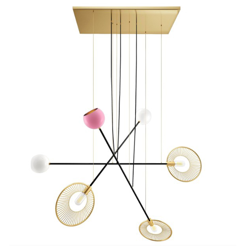 Дизайнерская Люстра Melrose Suspension Lamp Brass Aluminum Lacquered Мульти Дизайнерская Люстра Melrose Suspension Lamp Brass Aluminum Lacquered Мульти в Костроме | Loft Concept