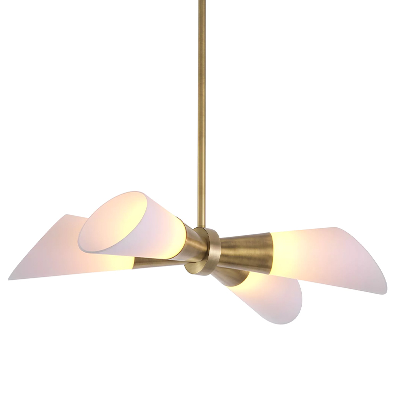 Люстра Eichholtz Ceiling Lamp Papillon Латунь Белый Люстра Eichholtz Ceiling Lamp Papillon Латунь Белый в Костроме | Loft Concept