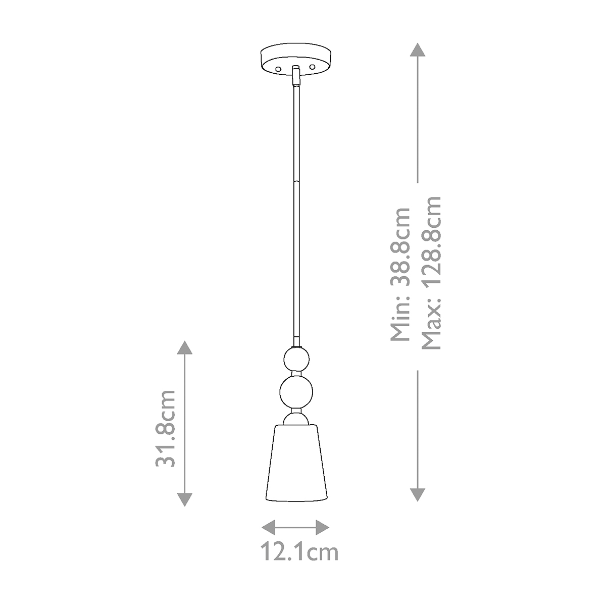 Подвесной светильник с матовым стеклянным коническим плафоном в современном стиле Hinkley в Костроме