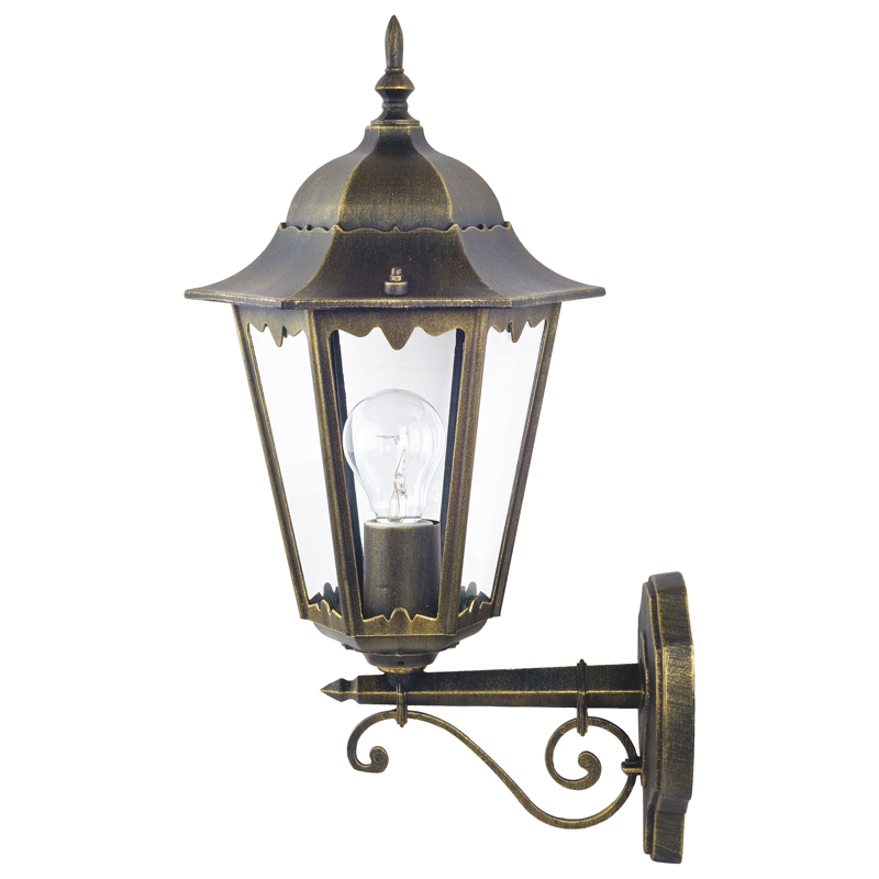 Уличный светильник Leclerc sconce Винтажный черный Прозрачное Стекло Уличный светильник Leclerc sconce Винтажный черный Прозрачное Стекло в Костроме | Loft Concept