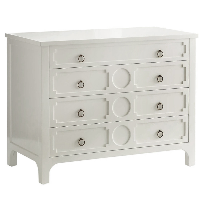Комод с 4-мя ящиками Lawrence chest of drawers White Белый Белый Комод с 4-мя ящиками Lawrence chest of drawers White Белый Белый в Костроме | Loft Concept