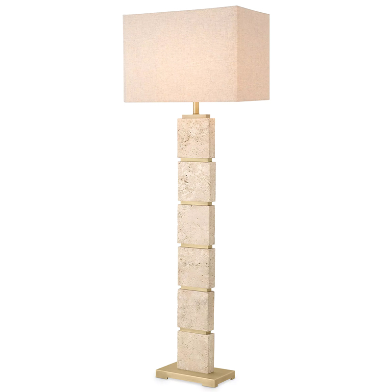 Торшер Eichholtz Floor Lamp Newton Бежево-серый Латунь Торшер Eichholtz Floor Lamp Newton Бежево-серый Латунь в Костроме | Loft Concept