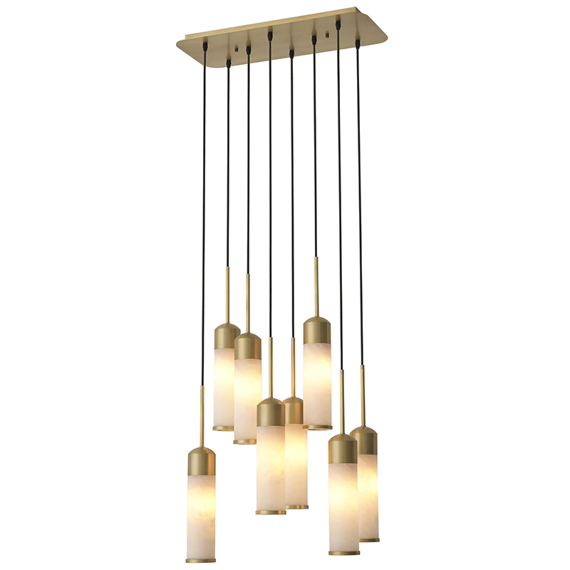 Люстра Eichholtz Chandelier Eos Латунь Бежевый Белый Люстра Eichholtz Chandelier Eos Латунь Бежевый Белый в Костроме | Loft Concept