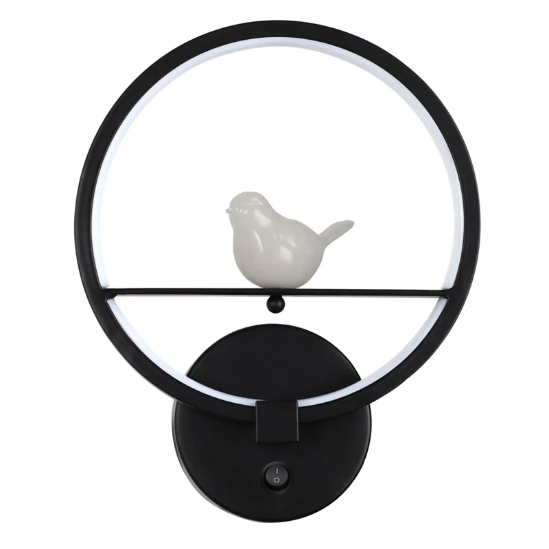 Бра Bird Ring Sconce black Черный Бра Bird Ring Sconce black Черный в Костроме | Loft Concept