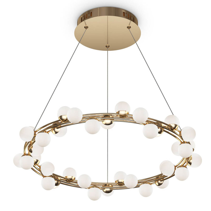 Люстра Berries Chandelier 60 Золотой Белый Люстра Berries Chandelier 60 Золотой Белый в Костроме | Loft Concept