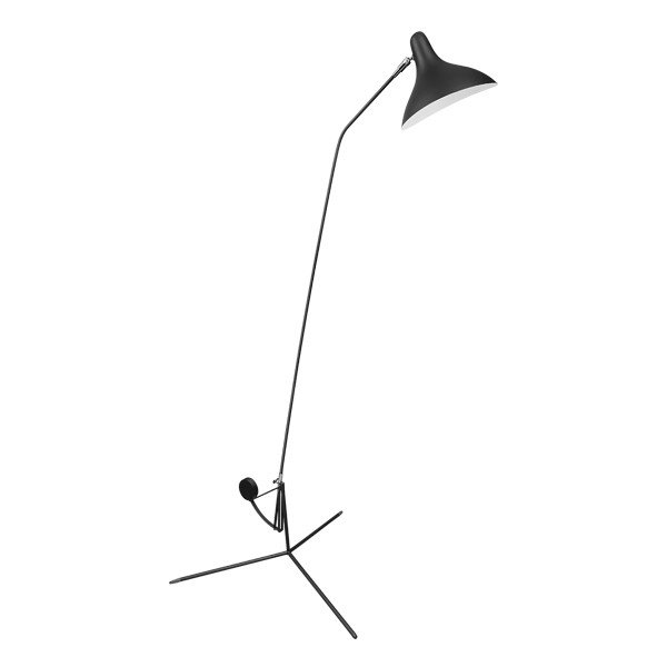 Торшер Lampara Tripod Floor Lamp Черный Хром Белый Торшер Lampara Tripod Floor Lamp Черный Хром Белый в Костроме | Loft Concept