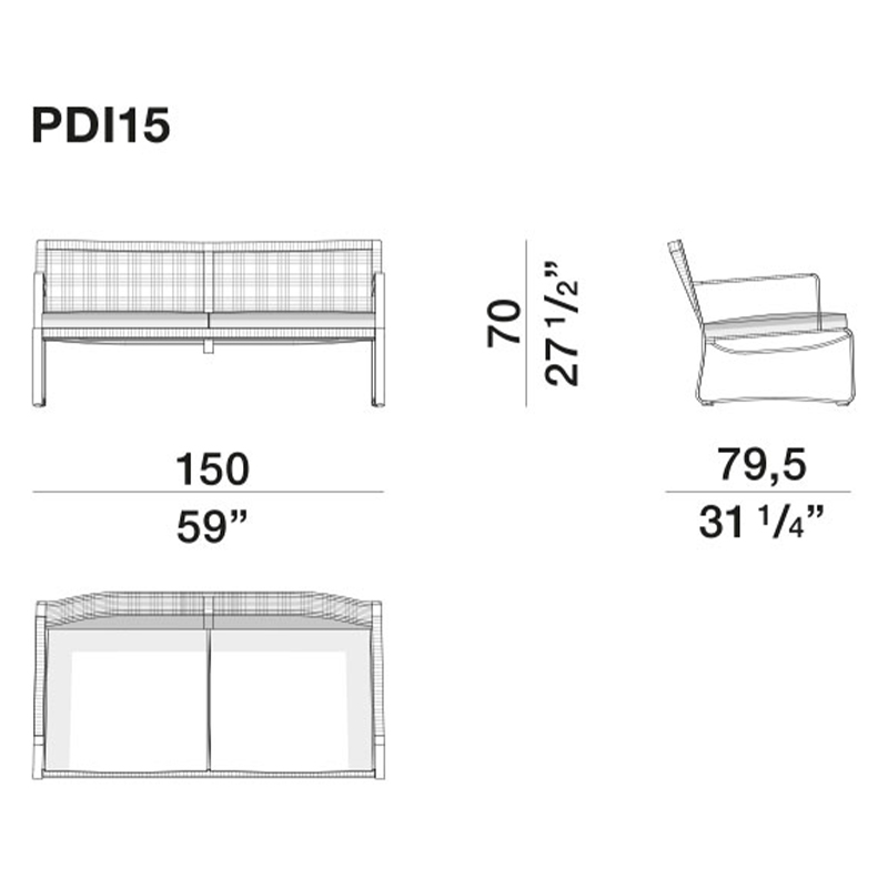 Двухместный уличный диван PHOENIX Sofa Двухместный уличный диван PHOENIX Sofa в Костроме
