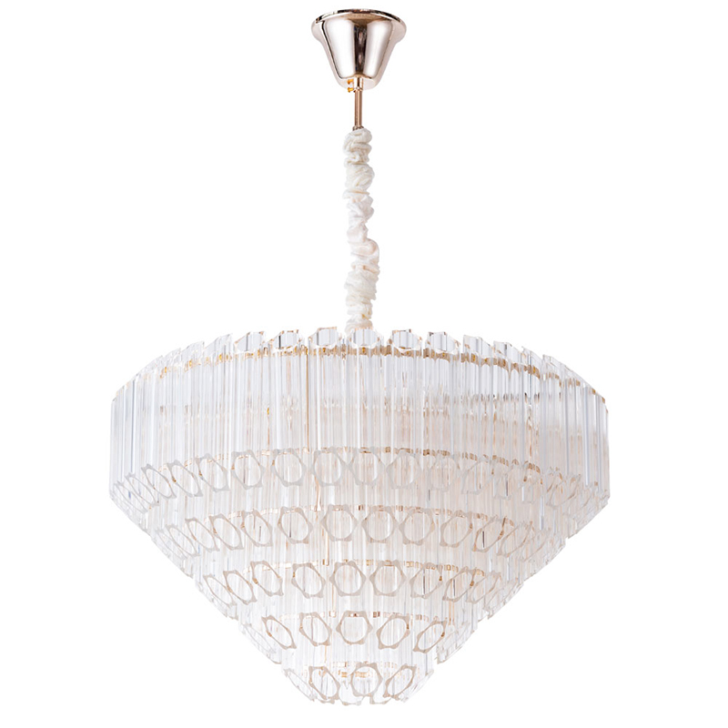 Люстра Hexagon Tube Light Crystal Chandelier Прозрачный Люстра Hexagon Tube Light Crystal Chandelier Прозрачный в Костроме | Loft Concept