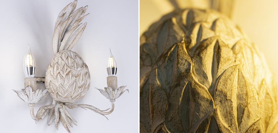 Бра Ананас белый прованс Pineapple Wall Lamp Бра Ананас белый прованс Pineapple Wall Lamp - Loft-Concept в Костроме