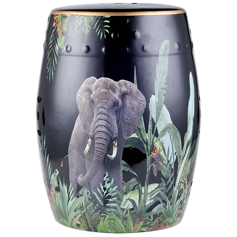 Керамический табурет Elephant Tropical Animal Ceramic Stool Black Черный Зеленый Серый Керамический табурет Elephant Tropical Animal Ceramic Stool Black Черный Зеленый Серый в Костроме | Loft Concept