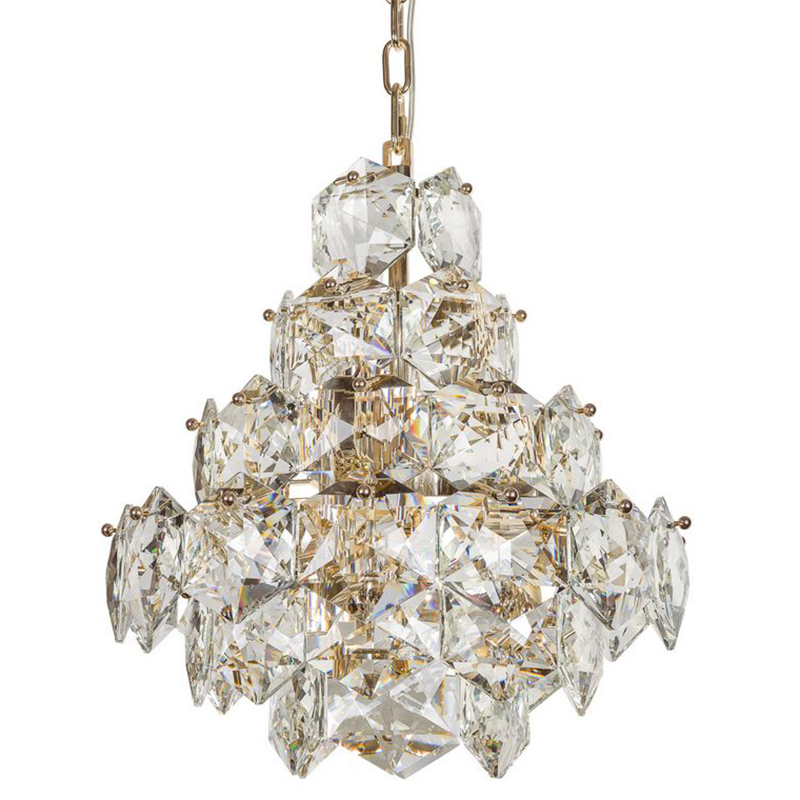 Люстра Tiers Crystal Light Chandelier Gold 45 Золотой Прозрачное Стекло Люстра Tiers Crystal Light Chandelier Gold 45 Золотой Прозрачное Стекло в Костроме | Loft Concept