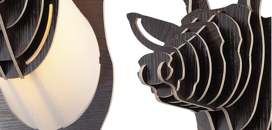 Бра Олень Cardboard Deer Wall Lamp dark - Loft-Concept в Костроме