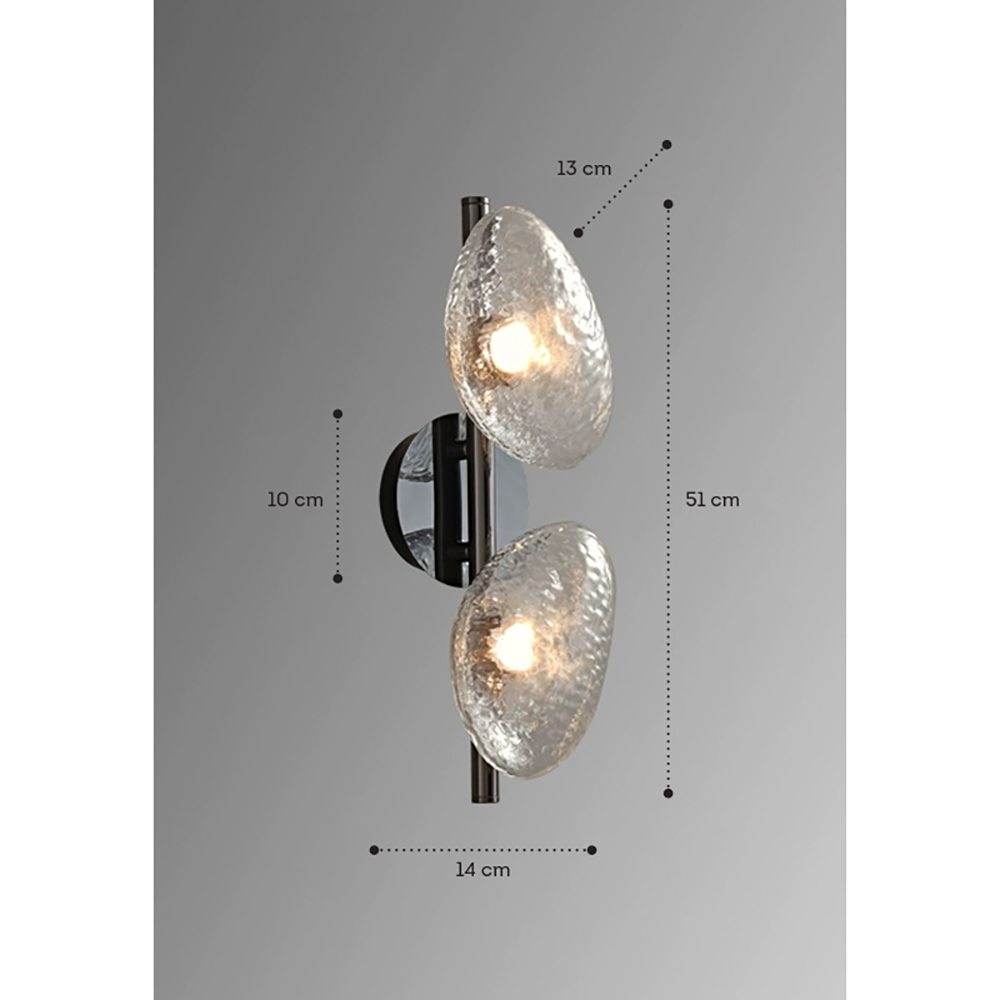 Бра LINDIS FROST LONG WALL 2 лампы Прозрачное стекло в Костроме