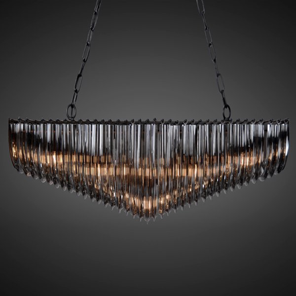 Люстра Retro Frozen Glass Chandelier 100 Черный Люстра Retro Frozen Glass Chandelier 100 Черный в Костроме | Loft Concept