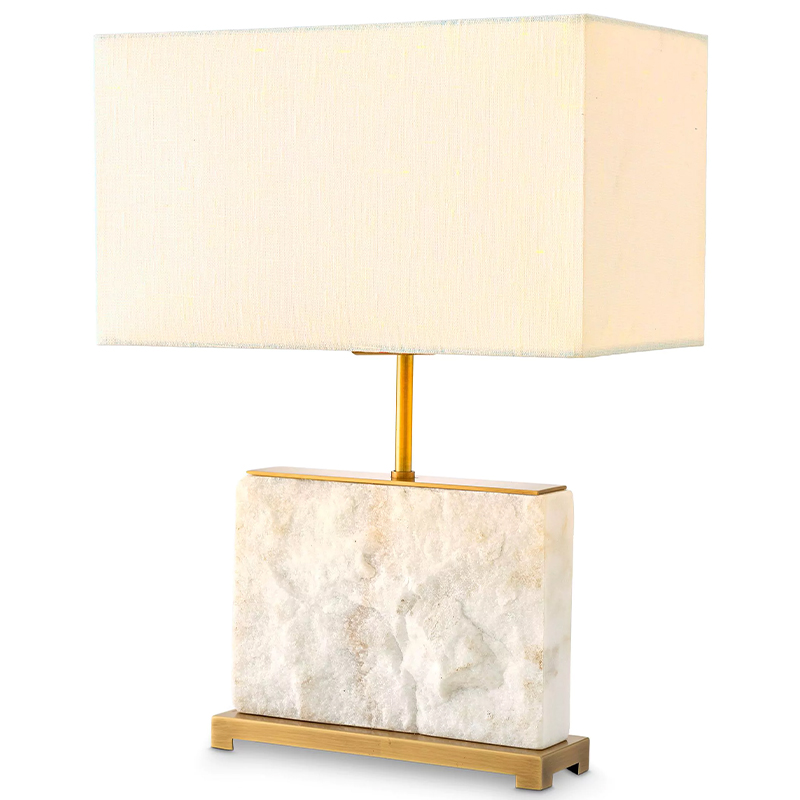 Настольная лампа Eichholtz Table Lamp Newton S Marble Белый Мрамор Bianco Латунь Кремовый Настольная лампа Eichholtz Table Lamp Newton S Marble Белый Мрамор Bianco Латунь Кремовый в Костроме | Loft Concept
