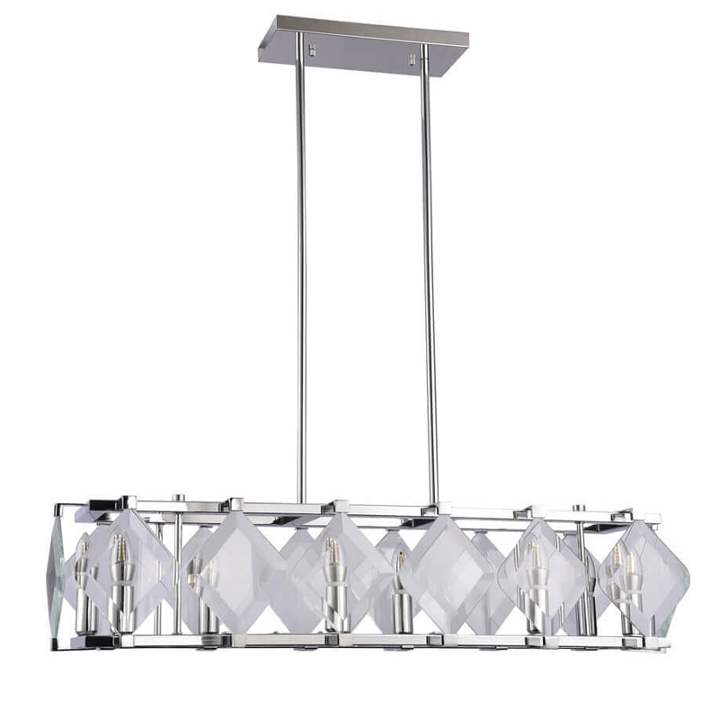 Люстра Glass Rhombus Lighting Хром Люстра Glass Rhombus Lighting Хром в Костроме | Loft Concept