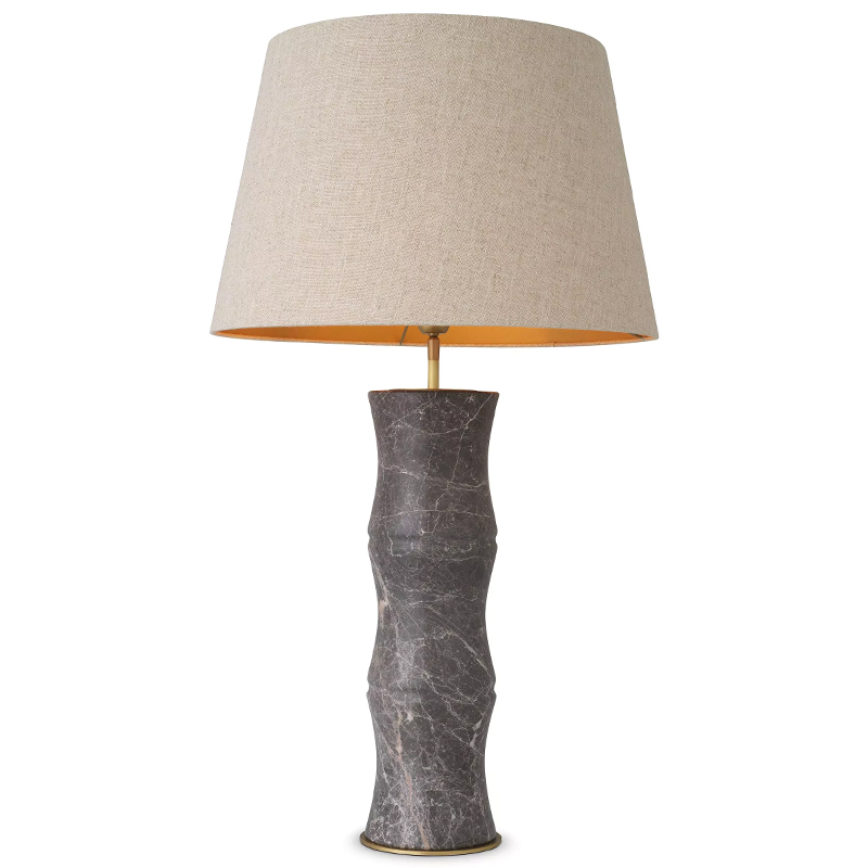 Настольная лампа Eichholtz Table Lamp Bonny Grey Бежево-серый Серый Латунь Настольная лампа Eichholtz Table Lamp Bonny Grey Бежево-серый Серый Латунь в Костроме | Loft Concept