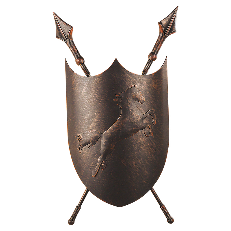 Бра Shield Horse Sconce Коричневый винтаж Бра Shield Horse Sconce Коричневый винтаж в Костроме | Loft Concept