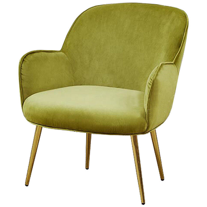 Кресло Waldeck Chair Light green Салатовый Глянцевое золото Кресло Waldeck Chair Light green Салатовый Глянцевое золото в Костроме | Loft Concept