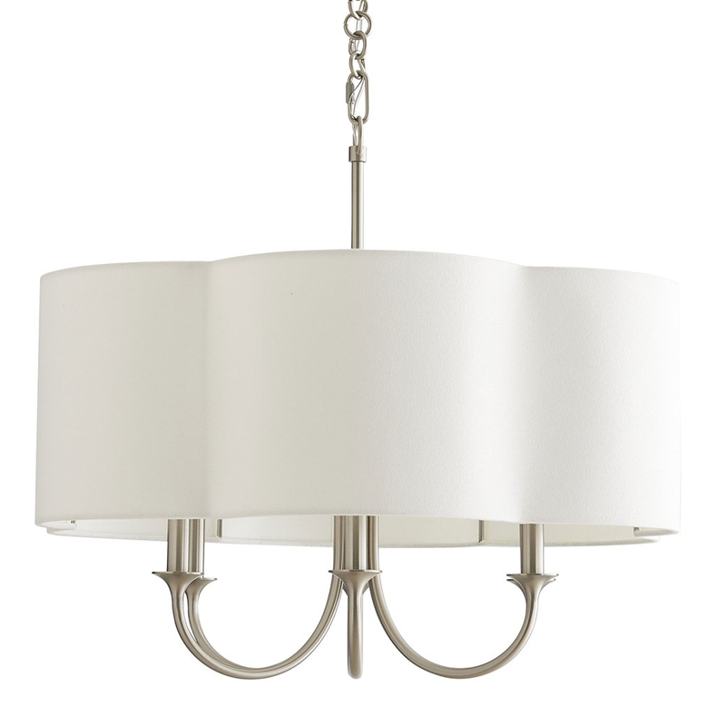 Люстра Vitorino Silver Chandelier Серебряный Белый Люстра Vitorino Silver Chandelier Серебряный Белый в Костроме | Loft Concept
