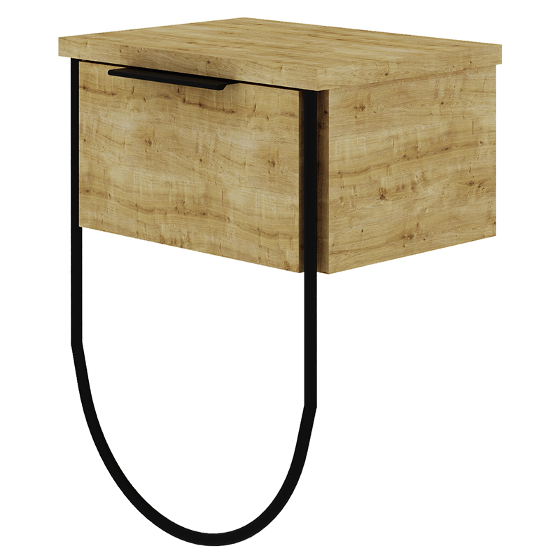 Прикроватная тумба с откидной дверцей из дерева NORFOLK NIGHTSTAND OAK Древесина Черный Прикроватная тумба с откидной дверцей из дерева NORFOLK NIGHTSTAND OAK Древесина Черный в Костроме | Loft Concept