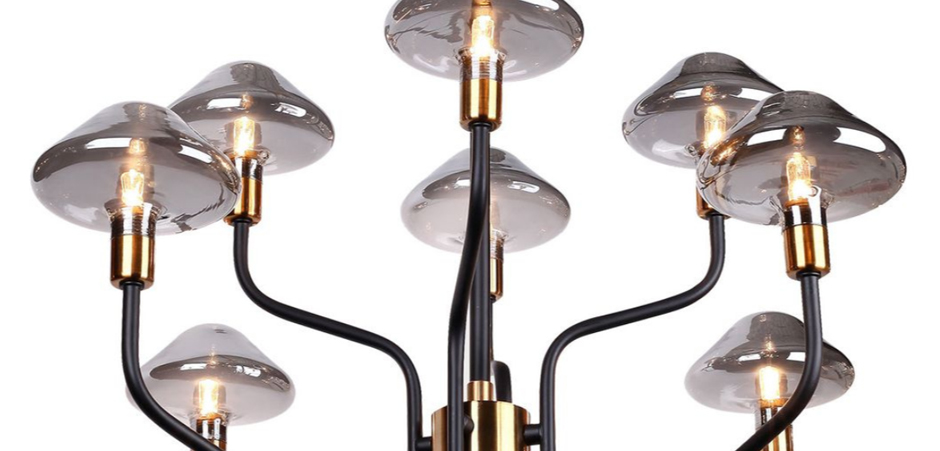 Люстра Gray Glass Mushrooms Люстра Gray Glass Mushrooms - Loft-Concept в Костроме